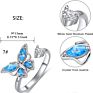 G418 Jewelry Personality Anti-Anxiety Fidget Rings Rose Flower Butterfly Women Spinning Ring