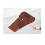 Genuine Leather Safety Razor Case Travel Cowhide Leather Shaver Protector Soft Carrying Cover Bag Portable for Men