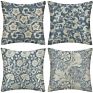 Geometric Pattern Retro Flower Car Pillow Cover Home Cloth Sofa Cushion Cover