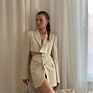 Ghx1585 Women Outfits 2 Piece Crop Blazer and Skirt Set