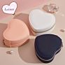 Gift Storage Organizer Small Portable Jewellery Travel Case Joyero Pu Leather Heart Shape Jewelry Box