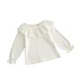 Girls Cotton Long Sleeves Kids Baby Girl Clothes Spring Top Tees Toddler Tshirts White T Shirts 100% Cotton