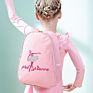 Girls Cute Light Weight Pink Durable Ballet Dancing Backpack Bag with Large Storage