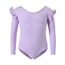 Girls Long Sleeves Supplex Ballet Leotards Training Danc Ewear Dance Leotards Gymnastics