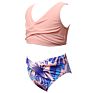 Girls Swimsuit High Waisted Two Pieces Bikini Set Swimwear Pink Bathing Suits