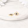 Gold Color Brass and Zircon Eye Charms Pendants Necklace and Bracelet Earring Diy Jewelry Accessories