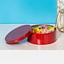 Gold Food Grade Empty Cookie round Tin Boxes Biscuit Cake Metal Tinplate Box