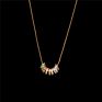Gold Plated Multi-Ring Top Jewelry Rainbow Charm Pendant Necklace