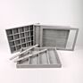 Grey Velvet Jewelry Display Tray Pendant Earrings Rings Display