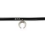 Halloween Party Women Accessories Black Suede Velvet Leather Ribbon Band Necklace Horn Crescent Moon Choker Necklace