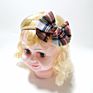 Hand Tied Toddler Nylon Headbands Buffalo Plaid Bow for Baby Girls Pinwheel Bow Hair Band Headband Christmas