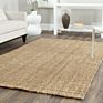 Hand Woven Jute Area Rug, 8' Round, Yellow