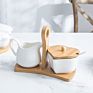 Handmade Kitchen Tea Coffee Sugar Storage Jars Ceramic Sweet Milk Jar and Sugar Pot