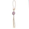 Handmade Natural Rose Quartz Healing Crystals Hanging Car Ornament Decor Home Indoor Decoration Ornaments for Christmas Party