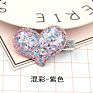 Handmade Newest Korean Style Twinkling Glitter Heart Shape Hairgrips Hair Clips for Baby
