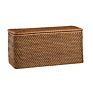 Handmade Rattan Wicker Rectangular Portable Storage Lid Made in Vietnam