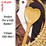 Heart Shape Kitchen Utensil Bamboo Wooden Serving Mixing Spoon for Cooking