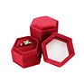 Hexagon Velvet Jewelry Ring Boxes