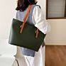 High Capacity Pu Leather Lady Tote Shopping Shoulder Handbag