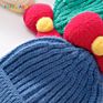 High Elastic Cartoon Bow Knot Knitted Baby Kids Cute Autumn Children Warm Beanie Hat