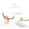 High End 18K Gold Plated Stainless Steel Jewelry Link Chain Women Zirconia Heart Charms Ot Buckle Bracelets 316