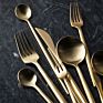High Matte Polish Golden Gold Metal Stainless Steel Tea Coffee Spoon Teaspoon