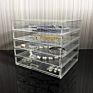 High Transparent Cosmetic Storage Jewelry Display Case Acrylic 5 Drawer Makeup Organizer