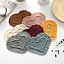 Home Creative Handmade Fringe Coasters for Drink Table Top Cup Mat Dinning Room Placemat for Home Decor