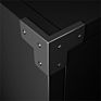 Home Office 2 Door Metal Storage Cabinet with Wheels Movable File Cabinet 4 Adjustable Shelves