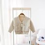 In Stock Icing Kids Knitted Sweater Autumn and V-Neck Baby Girl Buttons Cardigans with Pockets