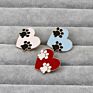 In Stock Personalized Heart Shape Animal Dog Paw Red Blue Pink Color Metal Enamel Gold Plated Lapel Pin Badge