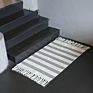 Indoor Outdoor Black and White Home Entrance Welcome Front Door Floor Stripe Door Mat