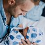 Infant Baby Cocoon and Beanie Hat Set Jersey Stretch Knit Sleeping Bag Hat Newborn Nursery Sleep Wrap Sack Matching Beanie