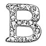 Initial Pave Clear Gem Dangling Alphabet Letter Surgical Steel 14G Navel Belly Button Ringsbody Piercing Jewelry