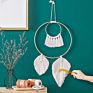 Ins Knit Leaves Baby Room Wall Hanging Decor Swing Macrame Leaf Wall Hangings for Kids Room