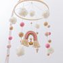 Ins Nordic Style Wooden Infant Wrist Rattles Handmade Crib Hanging Baby Plush Rattle Soft Toys