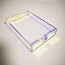 Iridescent Lucite Guest Hand Towels Organizer Tray Acrylic Towel Napkin Holder