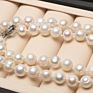 Jay French Luxury Simple Style Clearly White 8-9 Mm Freshwater Pearl Necklace Bracelet Earring Jewelry Set for Gift