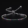 Jewellery Sterling Silver Cz Tennis Aaaaa Bracelet Micro Pave Link Bracelet with Cz Sterling Silver Studs Chain