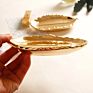 Jewelry Organizerdisplay Tray for Wedding Decorative Gold Leaf Plate Ring Earrings Necklace Organizer Ceramic Display Dish Stand