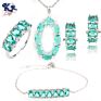 Jewelry Set for Women 925 Silver Earrings Pendant Necklace Ring and Bracelet Jewelry Set 925 Sterling Silver Jewelry Set