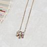 Jewelry Triple Circle Rings Pendant Cable Link Chain Necklace Copper Alloy Rhodium Plated Cubic Zirconia Amulet Necklace