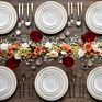 Jk Ceramics Plates Restaurant Gold Rimmed White Porcelain Dinner Plate Dishes Set