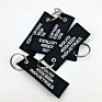 Keychain Jet Tag Remove before Flight Embroidered Key Ring Text Motorcycle Car Biker Airplane Personalized Key Fob