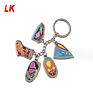 Keychain Shape Gold Platinng Metal Rainbow Keychain for Lgbt