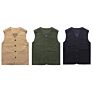 Khaki Dark Green Navy Blue Men Casual Sleeveless Vest Breathable Windproof Vest