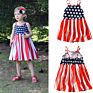 Kids 4Th of July Dress Sleeveless Clothing Girls Fourth of July Dress Outfit Children America National Flag Clothes