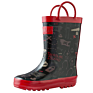 Kids Waterproof Rubber Rain Boots for Girls and Boys Toddlers with Fun Prints and Easy on Handles