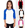 Kids Wear Customized 3/4 Tshirt Raglan Whosale Children's Girl Baseball T Shirt