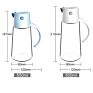 Kitchen Automatic Open Close Olive Oil and Vinegar Glass Dispenser Cooking Oil Bottle Pp Plastic Handle